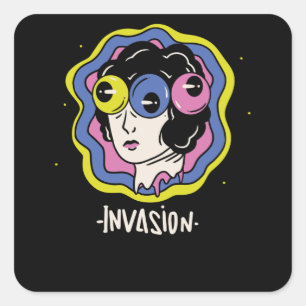 Invasion Square Sticker