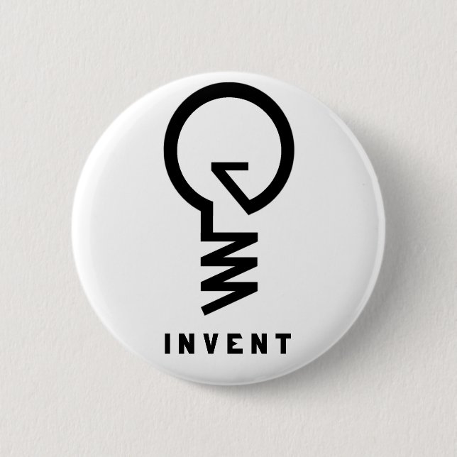 ''Invent'' Lightbulb Button (Front)