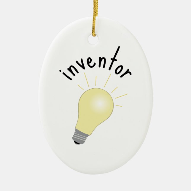 Inventor Ceramic Tree Decoration (Front)