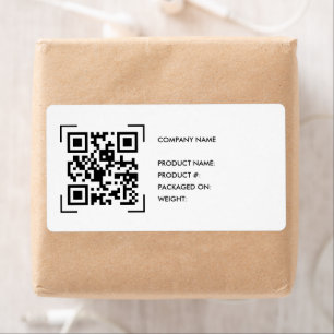 Inventory QR Code Scan Business Logo Label