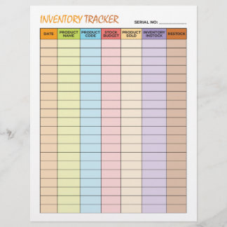 Inventory Tracker Custom Letterhead