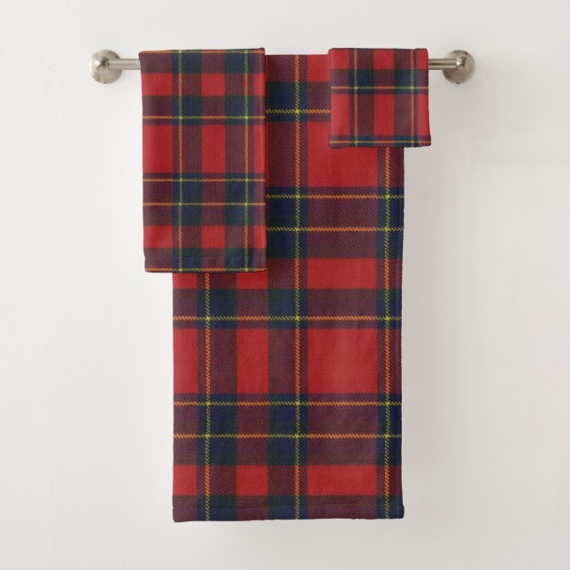Inverness Modern Tartan Bath Towel Set (Insitu)