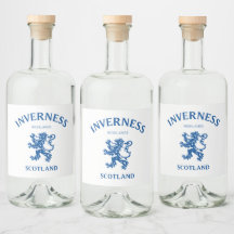 INVERNESS Scotland Liquor Bottle Label