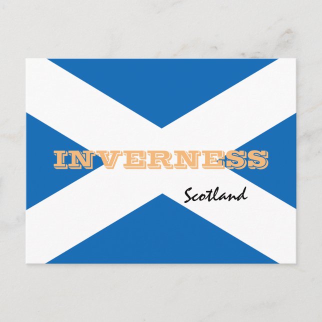 Inverness - Scottish flag & Scotland /sports fans Postcard (Front)