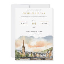 Inverness Watercolor Invitation