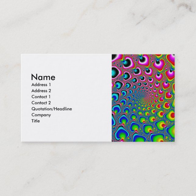 Inverse Spiral Business Card (Front)
