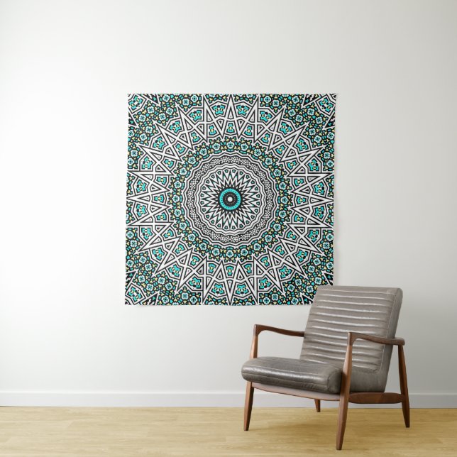 Invert Mosaic Mandala Tapestry (In Situ)