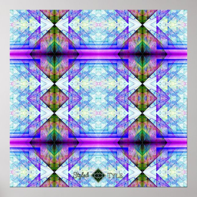 Invert Triangle Prism Quilt Poster (Front)