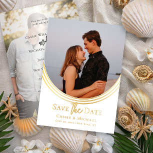 Inverted Arch Two Photo Wedding Save the Date