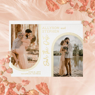 Inverted Arches Two Photo Wedding Save the Date