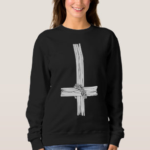 Inverted Cross Blackcraft Cult Agnostic Dark Goth Sweatshirt