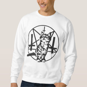 Inverted Cross & Pentagram Kitten Sweatshirt