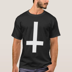 Inverted Cross Upside Down Satan Antichrist Atheis T-Shirt