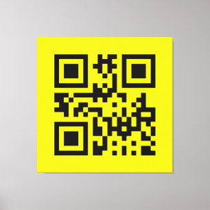 Inverted ☻ Happy Face -- QR Code Canvas Print