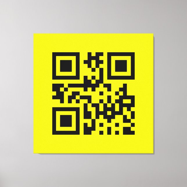 Inverted ☻ Happy Face -- QR Code Canvas Print (Front)