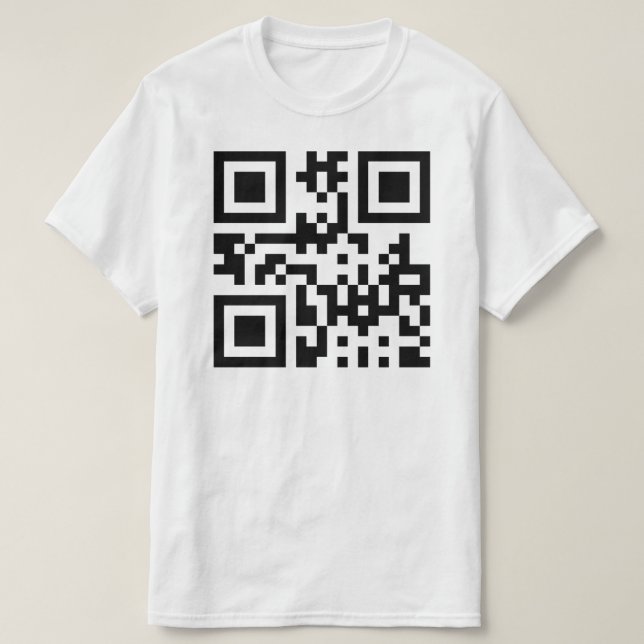Inverted ☻ Happy Face -- QR Code T-Shirt (Design Front)