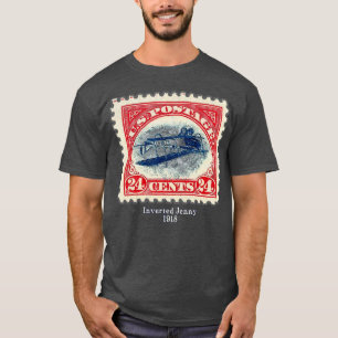 Inverted Jenny Upside Down Jenny Postage Stamp T-Shirt