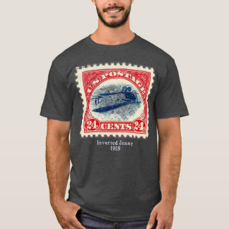 Inverted Jenny Upside Down Jenny Postage Stamp  T-Shirt