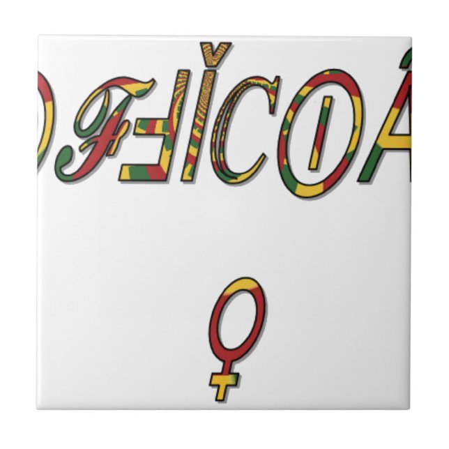 Inverted "OFFICIAL" Female Symbol Art Print Tile (Front)