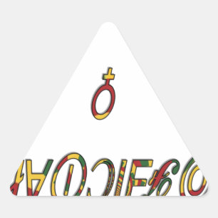 Inverted "OFFICIAL" Female Symbol Art Print Triangle Sticker