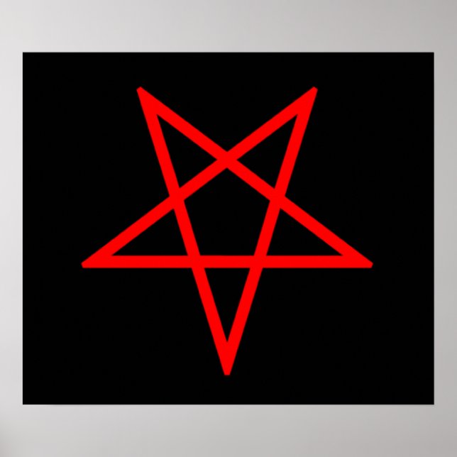 Inverted Red Pentagram Poster (Front)