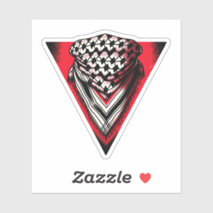 Inverted Red Triangle keffiyeh