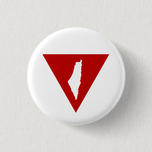 Inverted Red Triangle keffiyeh 3 Cm Round Badge