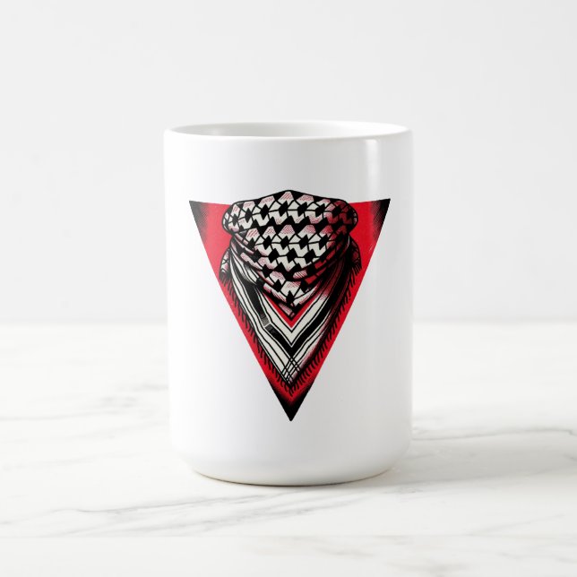 Inverted Red Triangle keffiyeh Coffee Mug (Center)