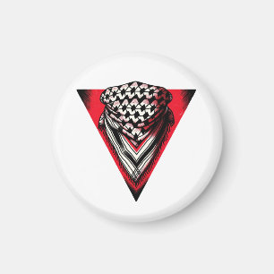 Inverted Red Triangle keffiyeh Magnet