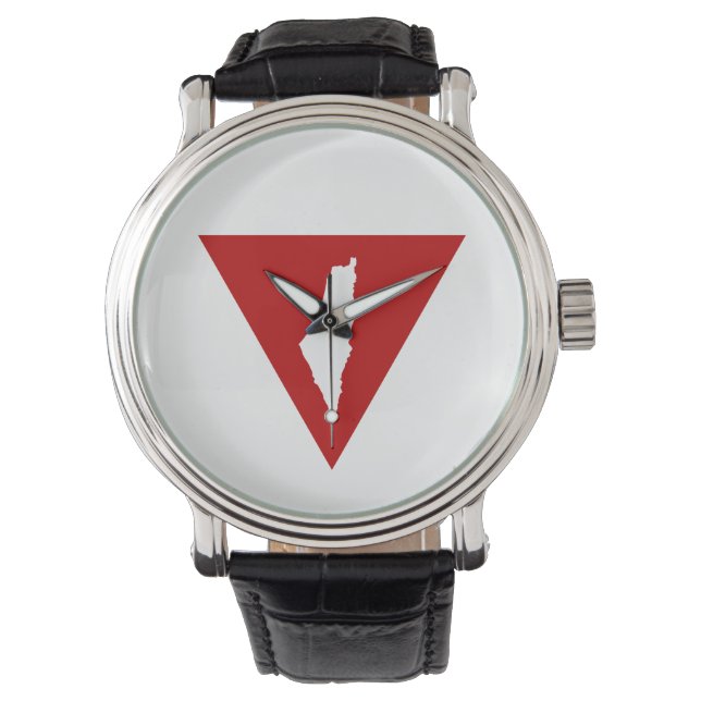 Inverted Red Triangle keffiyeh Watch (Front)