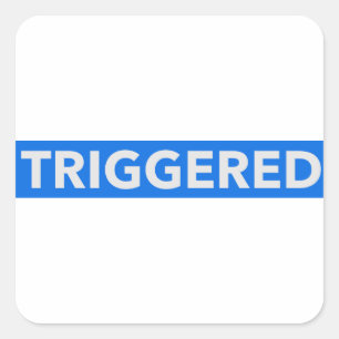 Inverted Triggered Text Square Sticker