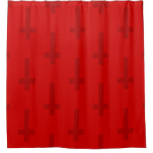 inverted upside down cross red