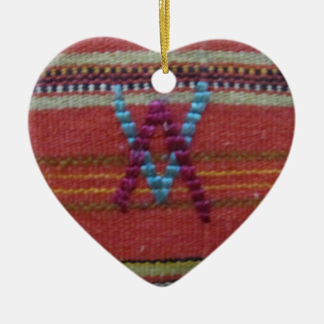 Inverted V's Ceramic Tree Decoration (Front)