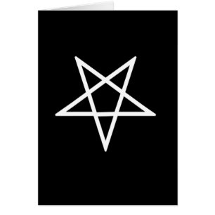 Inverted White Pentagram