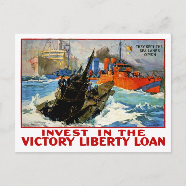 Invest in the Victory Liberty Loan Postcard (Front)