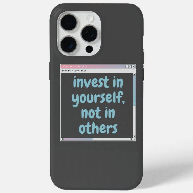 invest in yourself, not in others Case-Mate iPhone case (Back)