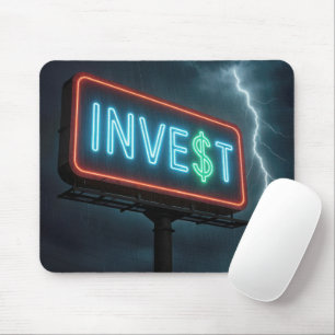 Invest Neon Billboard In a Storm Mouse Mat