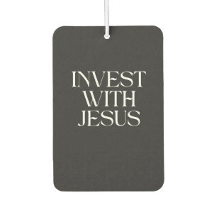 Invest with Jesus air freshener