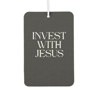 Invest with Jesus air freshener