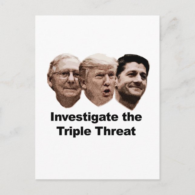 Investigate the Triple Threat Postcard (Front)