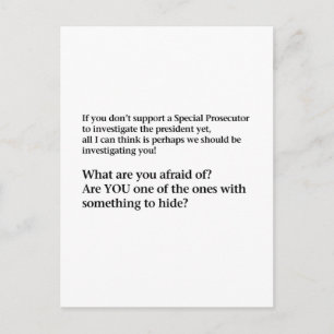 Investigate Trump Postcard