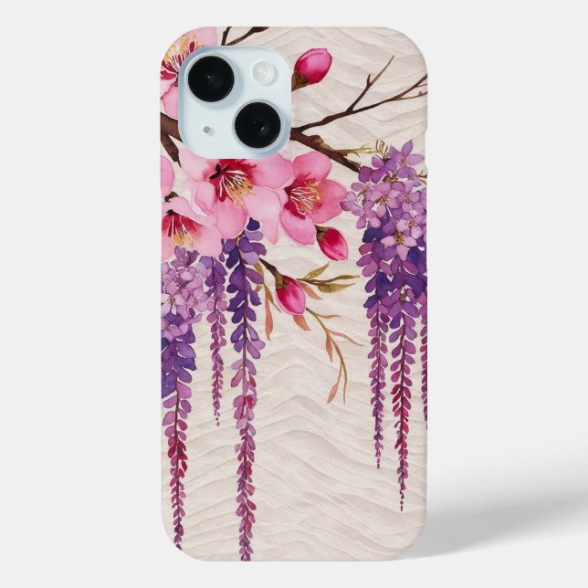 Investigation of Japanese Wisteria Flower Washi -  Case-Mate iPhone Case (Back)