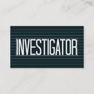 Investigator Elegant Stripe Business Card