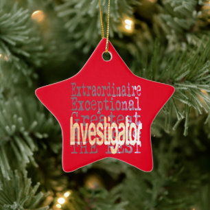 Investigator Extraordinaire Ceramic Tree Decoration