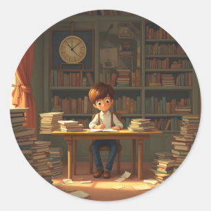 Investing In Myself – Motivational Art Classic Round Sticker