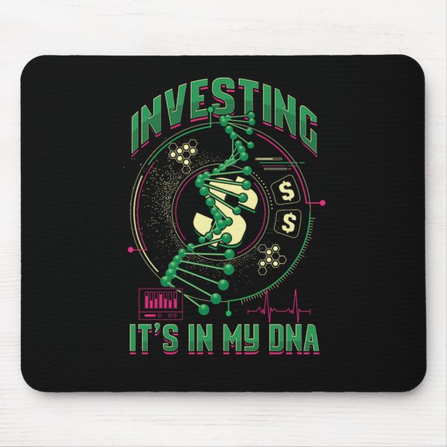 Investing Its My DNA Money Stocks Investors Gift Mouse Mat (Front)