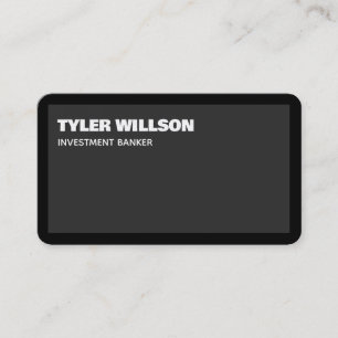 Investment Banker Business Card