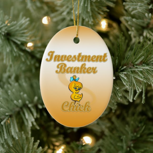 Investment Banker Chick Ceramic Tree Decoration (Tree)