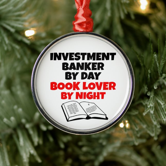 Investment Banker Loves Reading Metal Tree Decoration (Tree)