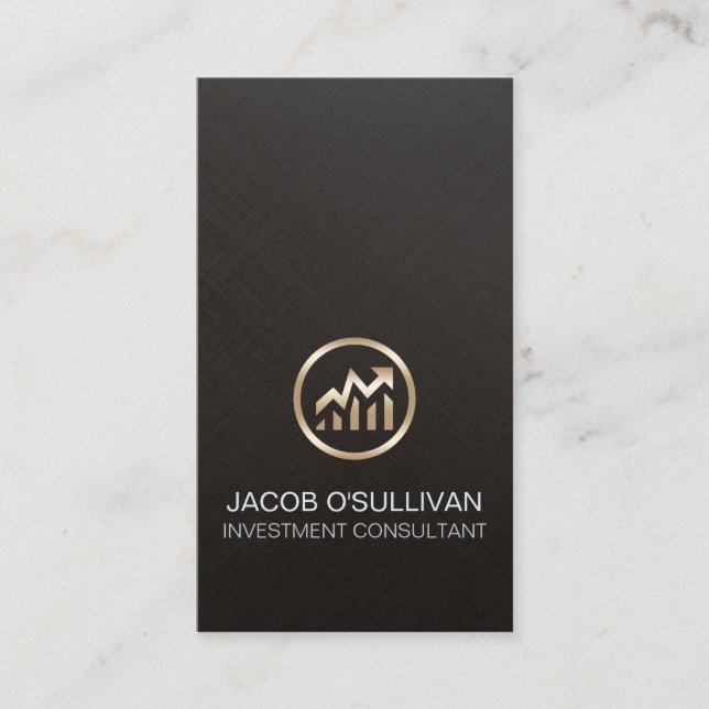 Investment Consultant Stock Share Broker Business Card (Front)